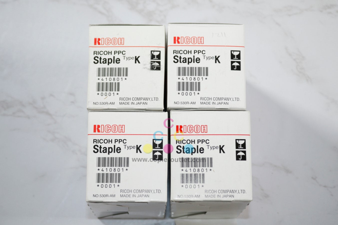 4 New OEM Ricoh SR3000, SR3010, SR3020, PPC Staple Type K 410801, Same Day Ship