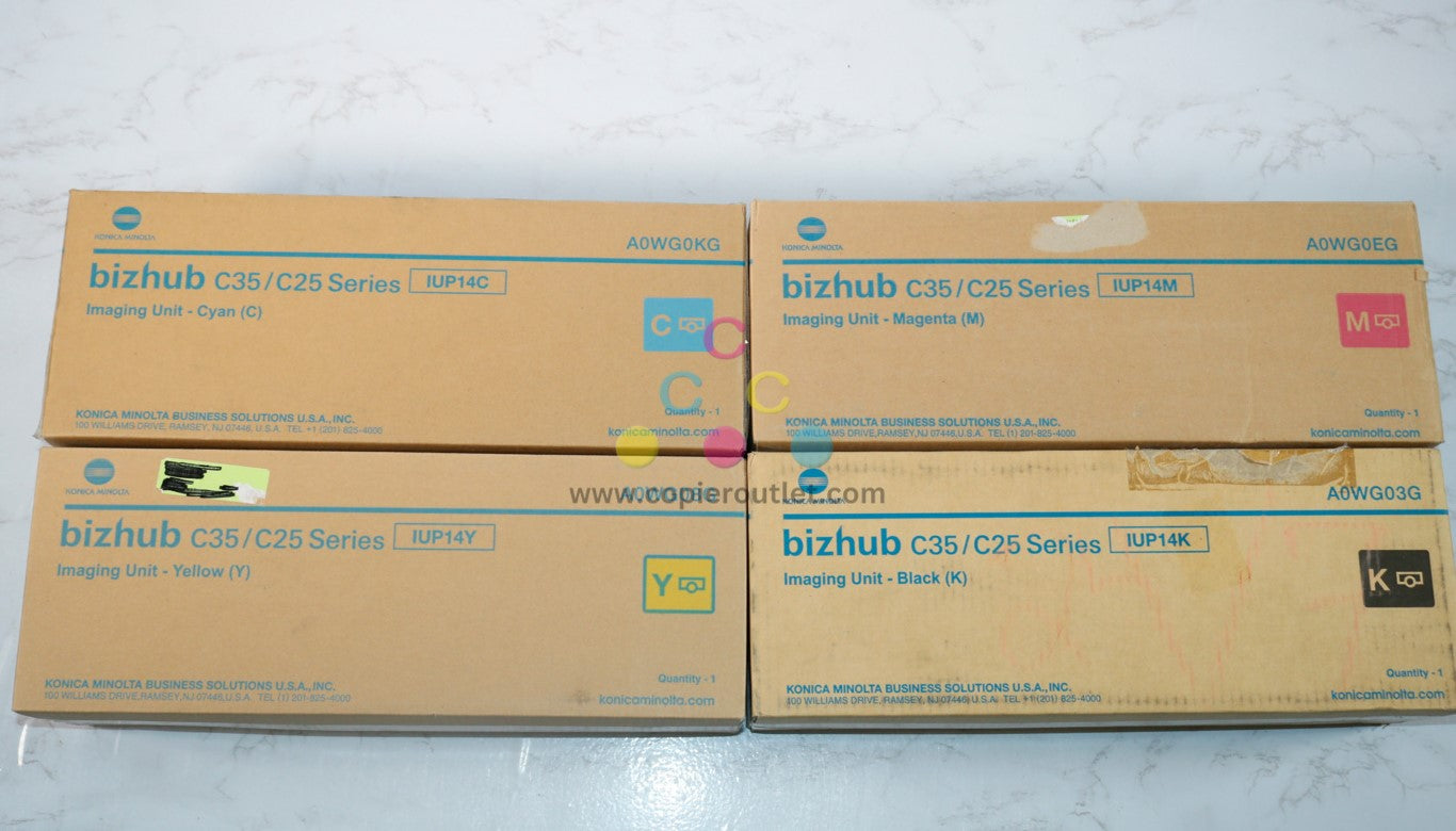 4 OEM Konica Bizhub C25,C35 IUP14 CMYK Imaging Units IUP14C,IUP14M,IUP14Y,IUP14K