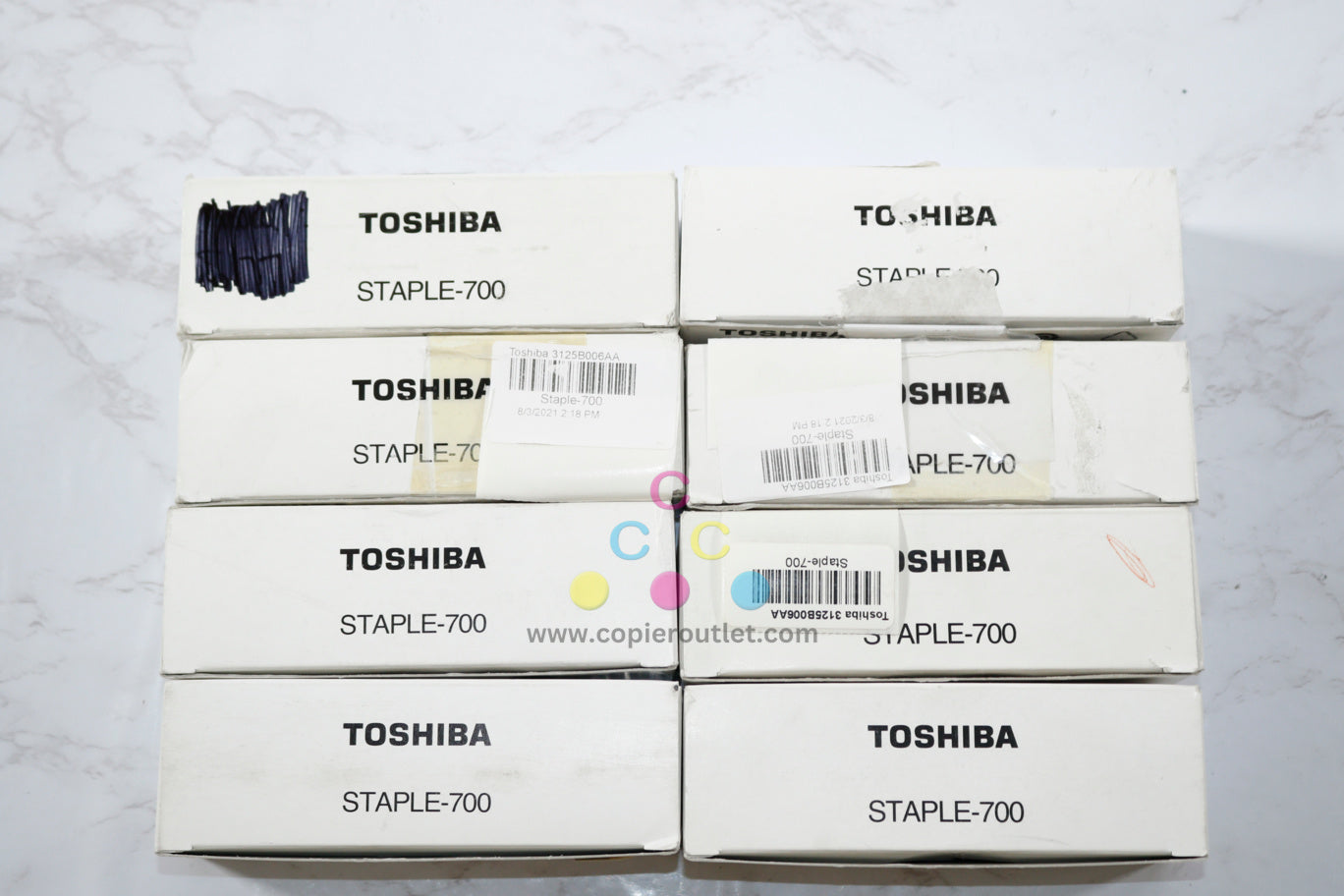 8 OEM Toshiba MG2011,MG2012,MG2015 STAPLE-700 Cartridges 660-84989, No.500C-T