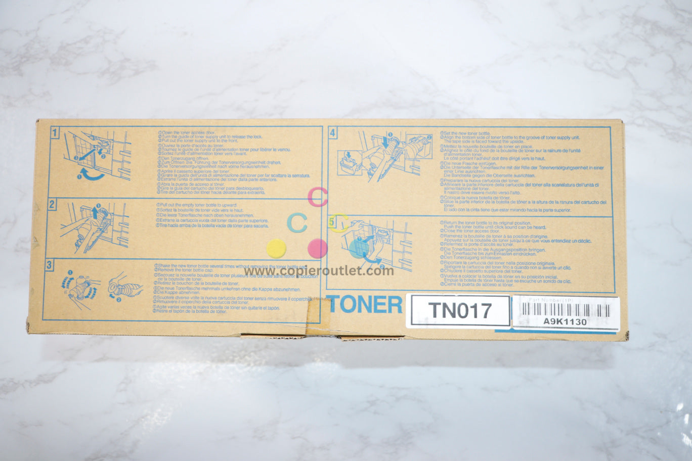 New OEM Konica Minolta AccurioPress 6120 Black Toner Cartridge TN017 / A9K1130