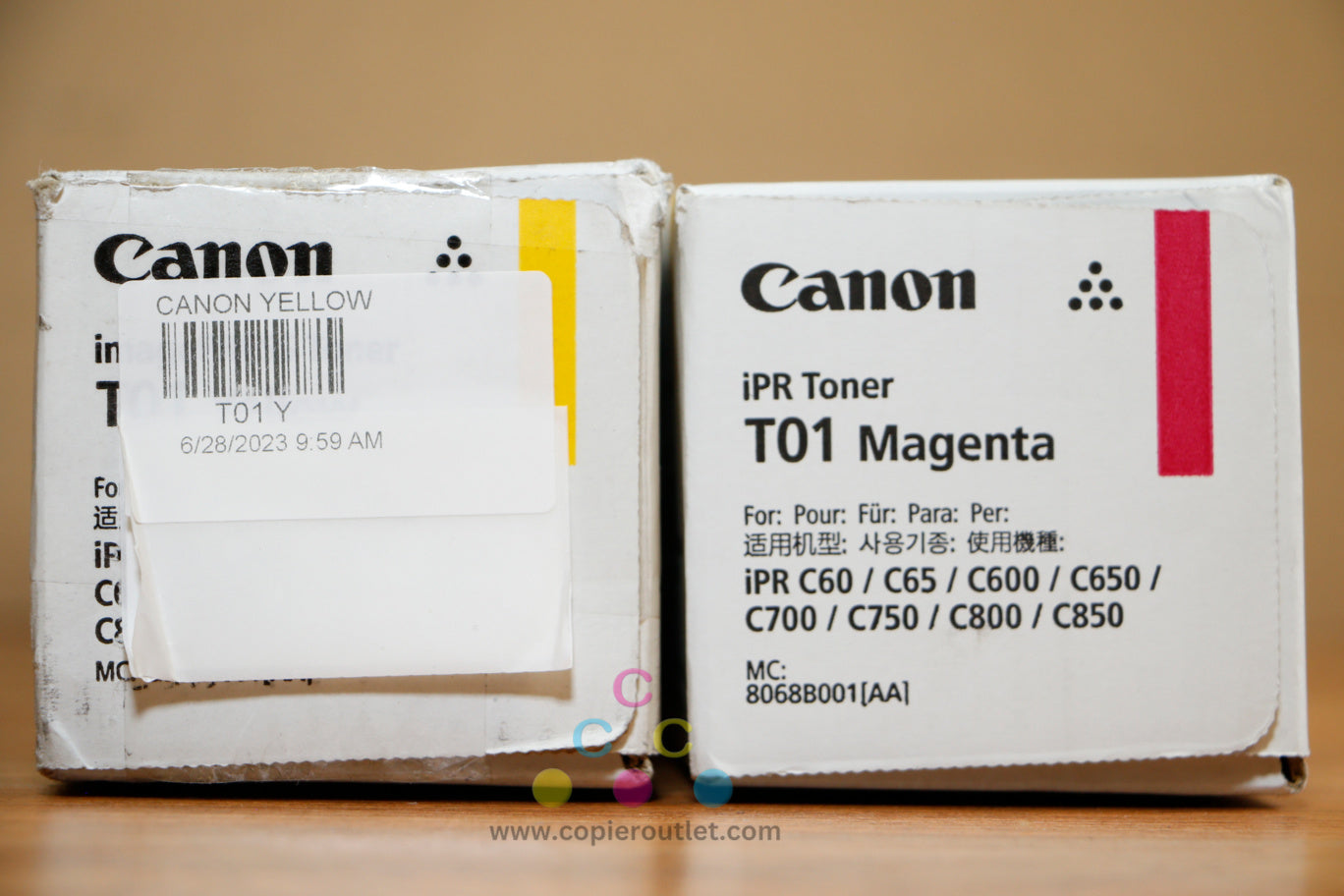 Genuine Canon T01 MY Toner Cartridges iPR C60 C65 C600 C650 C700 C750 C800 C850!