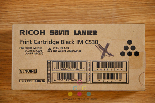 Genuine Ricoh IM C530 Black Toner Cartridge Ricoh Savin Lanier IM C530 418236 !!