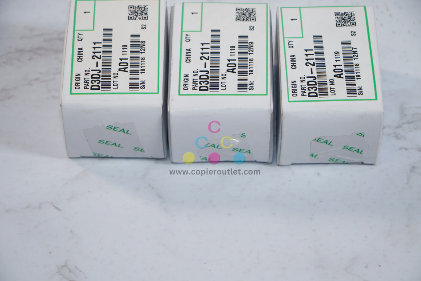 Lot of 3 OEM Ricoh MP 402SPF,MP C307,MP C407 Feed Rollers D3DJ-2111 (D3DJ2111)