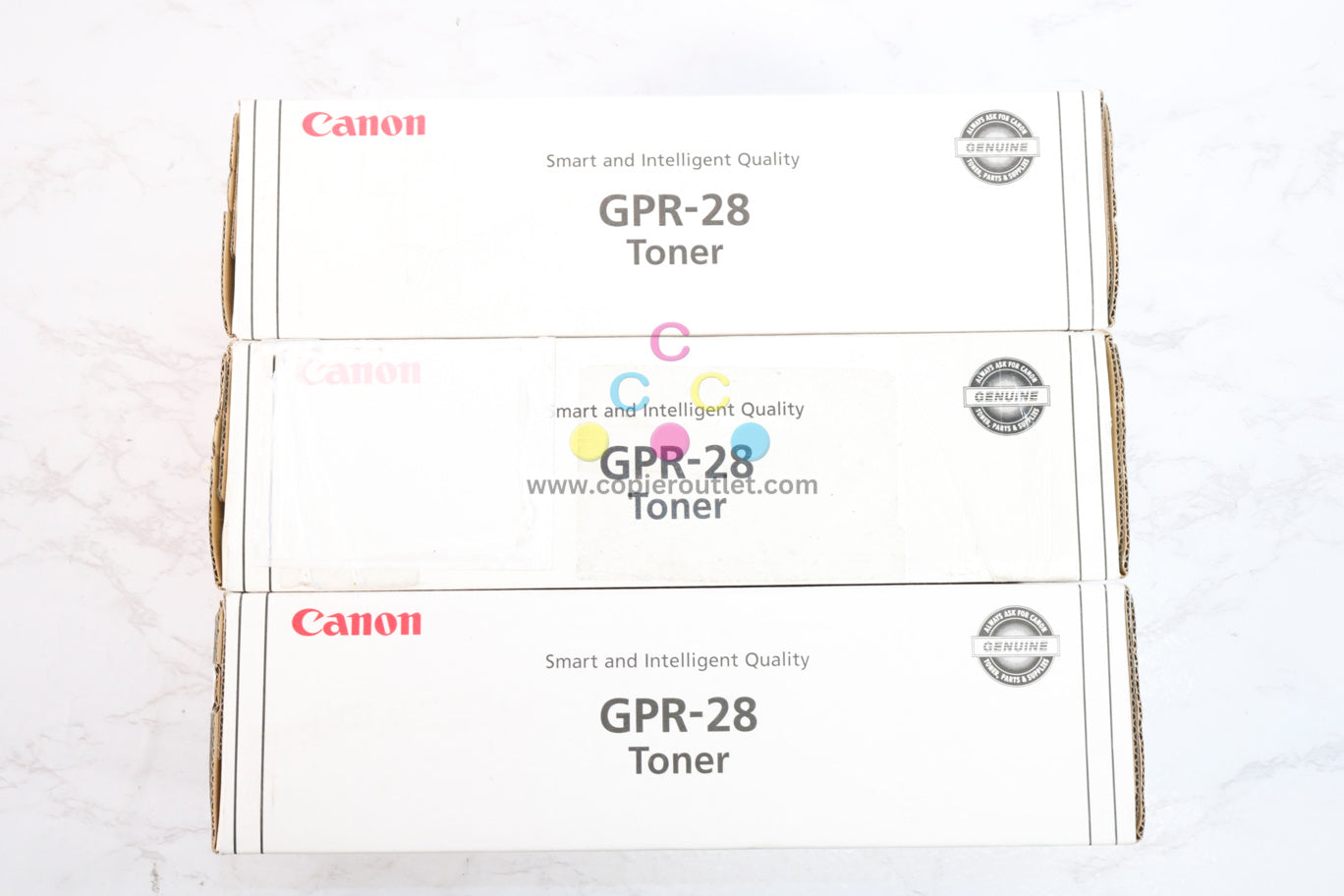 Lot Of 3 Canon iR C1022 GPR-28 CMY Toner  1658B004[BA] 1657B004[BA] 1659B004[BA]