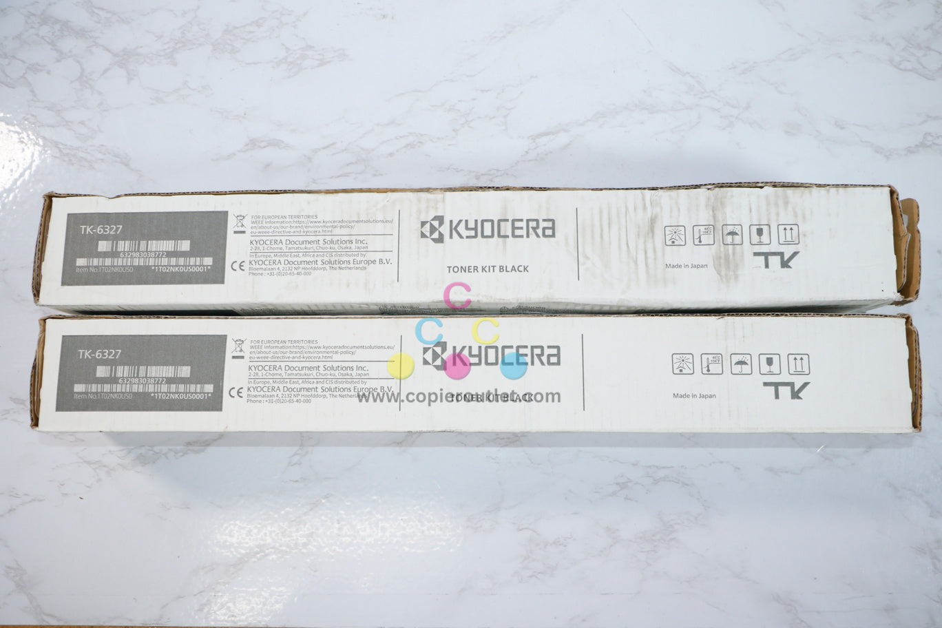 Lot of 2 Cosmetic OEM Kyocera TASKalfa 4002i,4003i,5002i Black Toners TK-6327