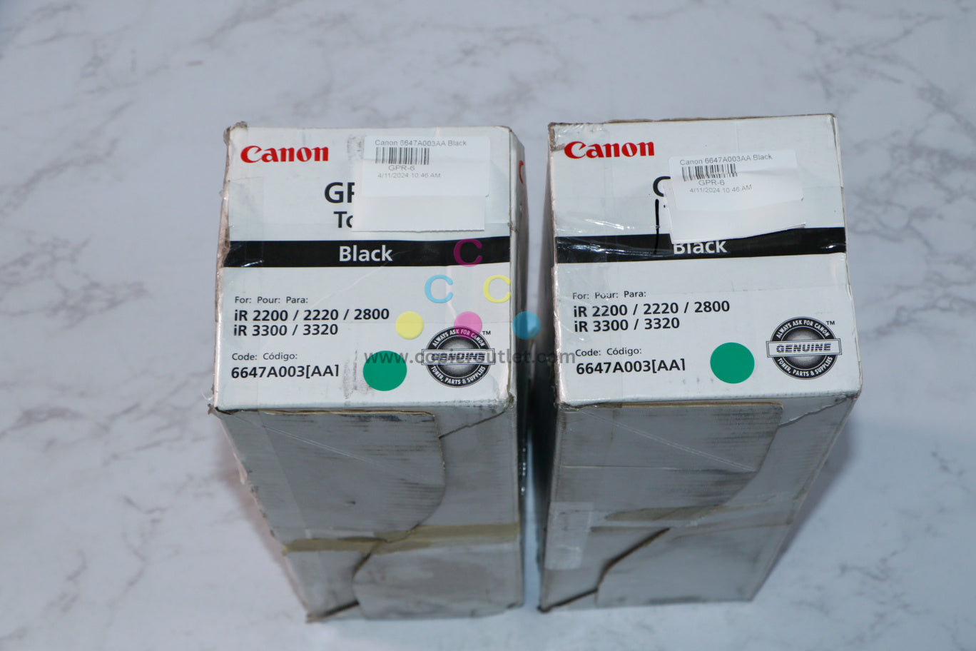 2 Cosmetic OEM Canon imageRUNNER 2200/2220/2800/3300/3320 Black Toners GPR-6