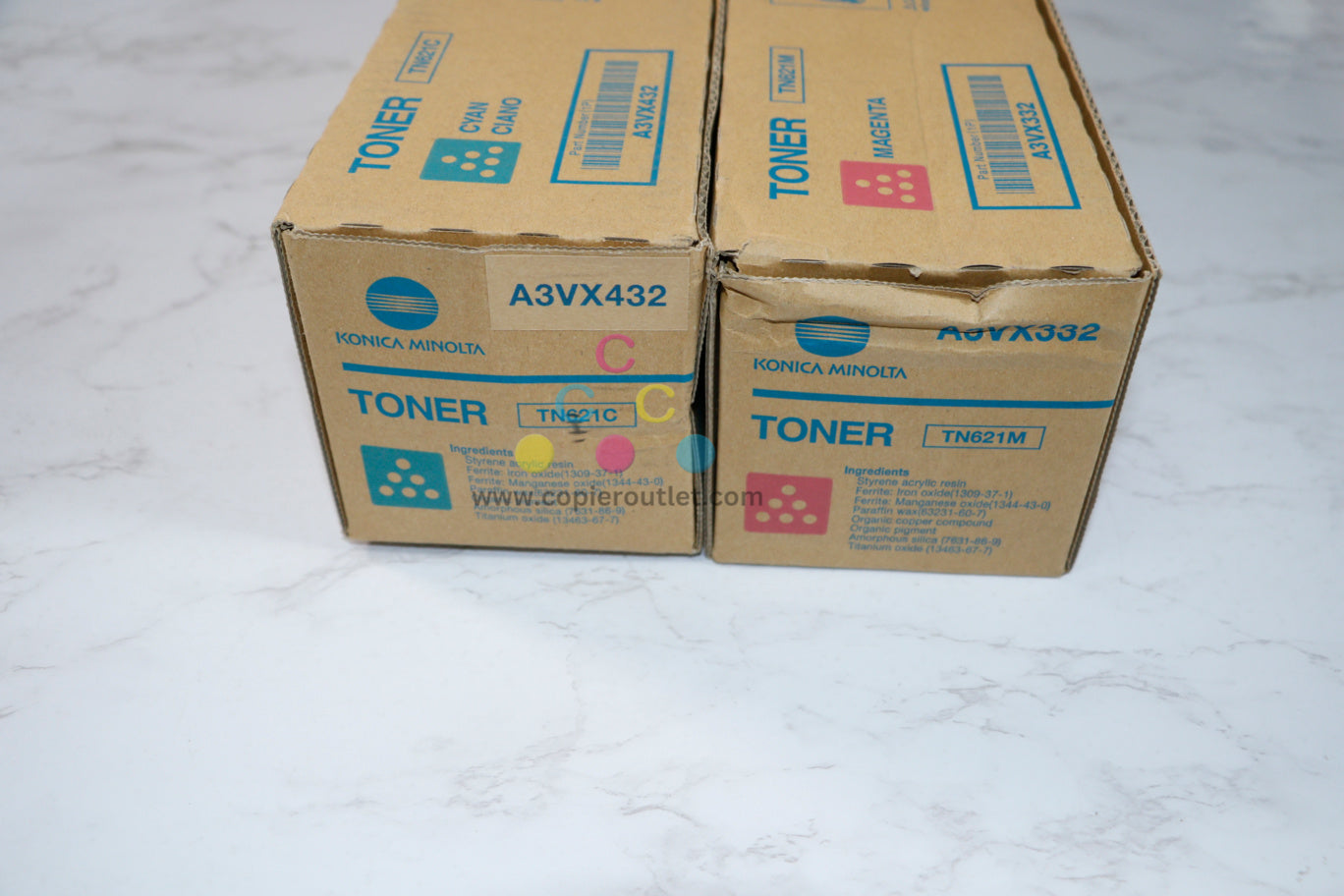 OEM Konica Minolta BizHub PRESS C71hc,C83hc Cyan & Magenta Toners TN621C,TN621M