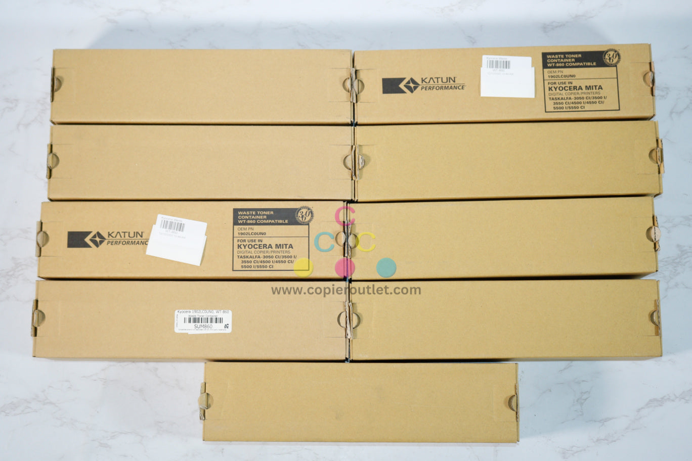 9 Compatible Kyocera TASKalfa 3050ci/3551ci Waste Toner Bottles SUM860(WT-860,WT860)