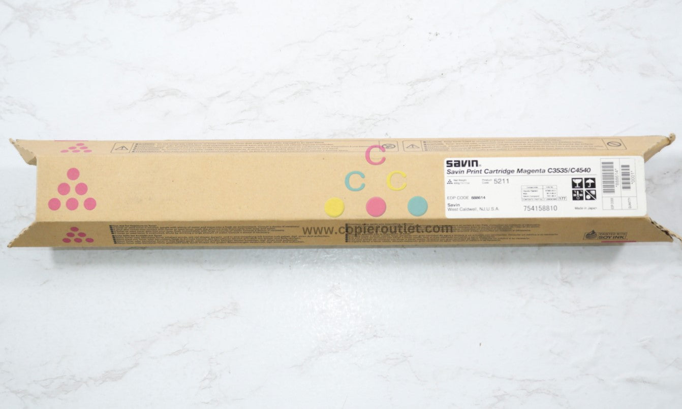 New OEM Savin C3535,C4540,DSC535, DSC545 Magenta Toner Cartridge 888614