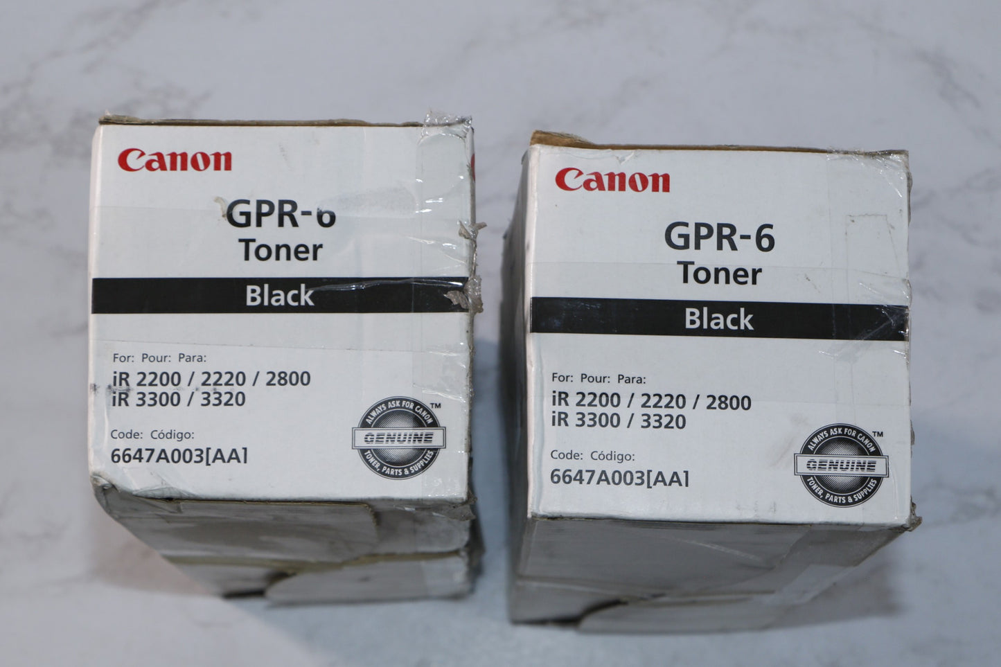 2 Cosmetic OEM Canon imageRUNNER 2200/2220/2800/3300/3320 Black Toners GPR-6