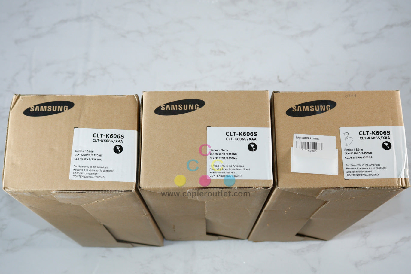 3 New OEM Samsung CLX-9350ND,9352NA Black Toners CLT-K606S (CLT-606S/XAA)