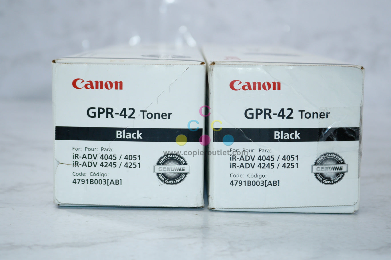 2 Open OEM Canon iR ADVANCE 4045,4051,4245,4251 Black Toner Cartridges GPR-42 / 4791B003