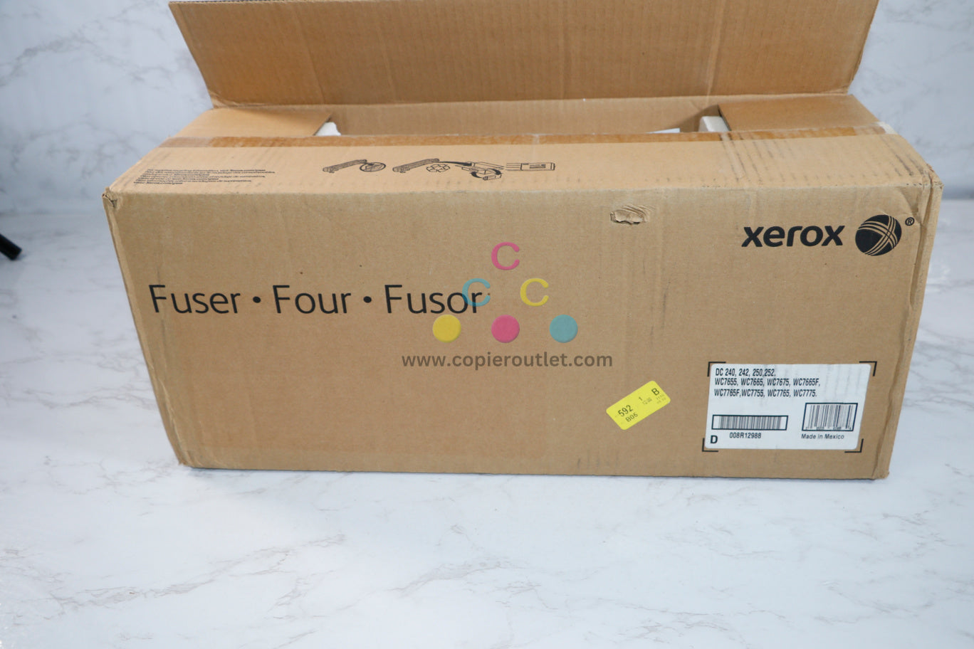 New / Partially Open OEM Xerox DocuColor 240 Fuser Assembly 008R12988 110/120 Volt