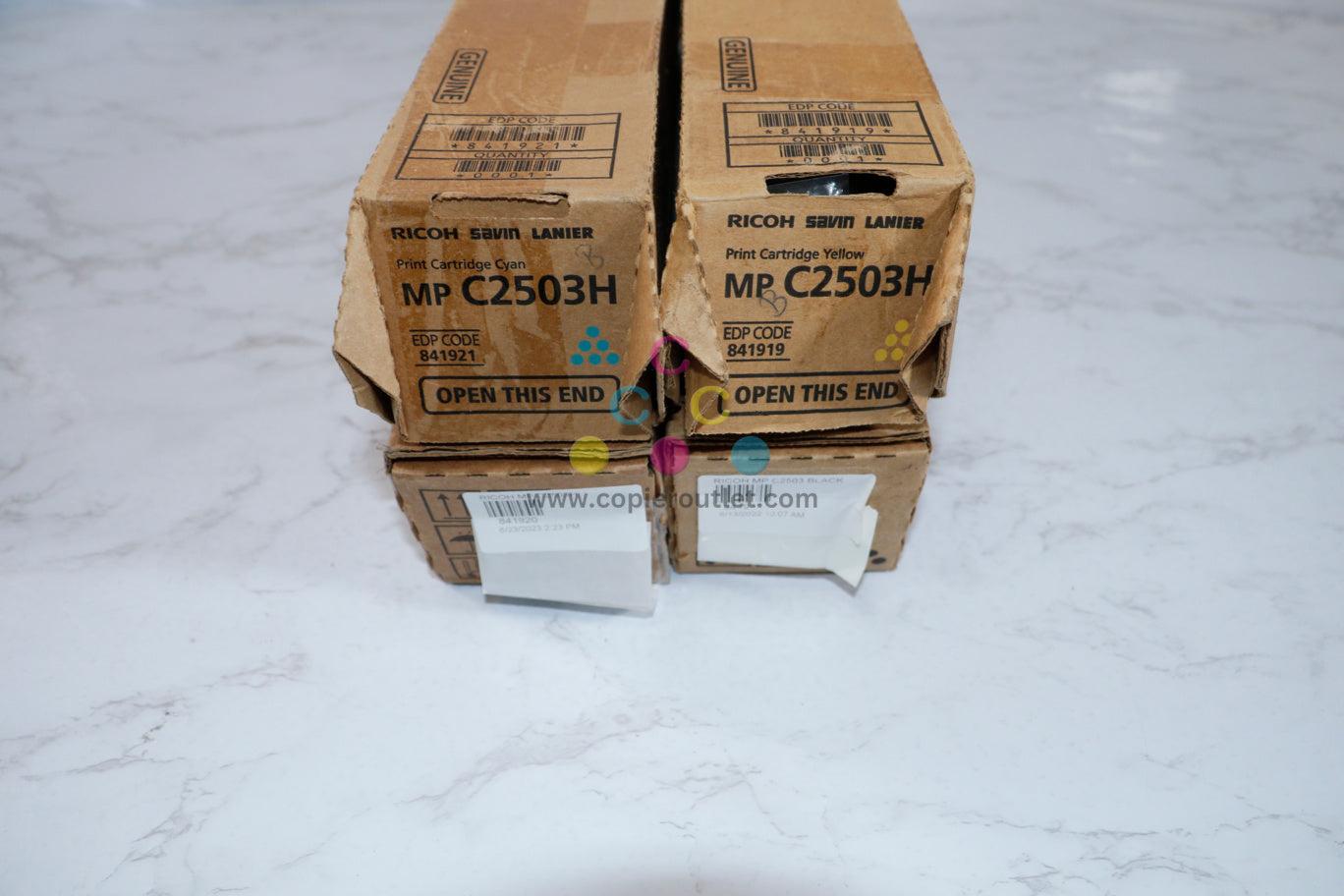 Cosmetic OEM Ricoh MP C2503H,C2003,C2004,C2503,C2504 CMYK Toner Set 841918,19,20,21