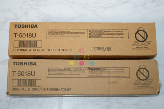 2 New OEM Toshiba e-STUDIO 2018A, 2518A, 3018A, Black Toner Cartridges T-5018U