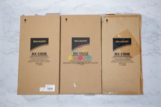 3 Cosmetic OEM Sharp MX-2600N,MX-3100N, MX-4100N Waste Toner Boxes MX-510HB