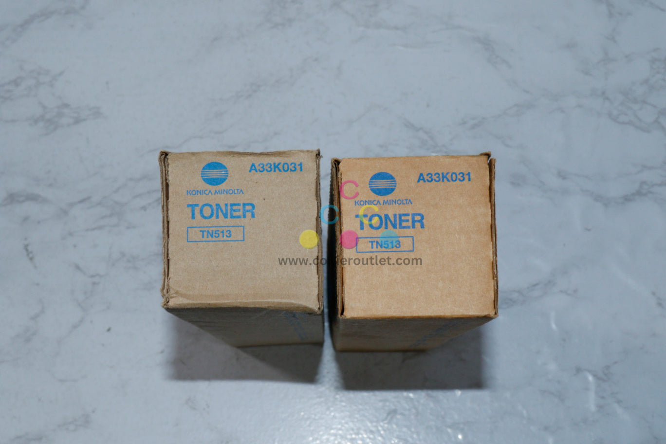 2 Cosmetic OEM Konica Minolta BH 554e, 454e, TN513 Toners A33K031, Same Day Ship