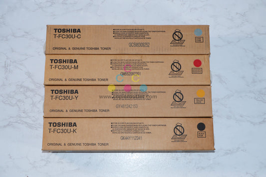 4 New OEM Toshiba eStudio 2050C,2051C,2550C,2551C CMYK Toners T-FC30U