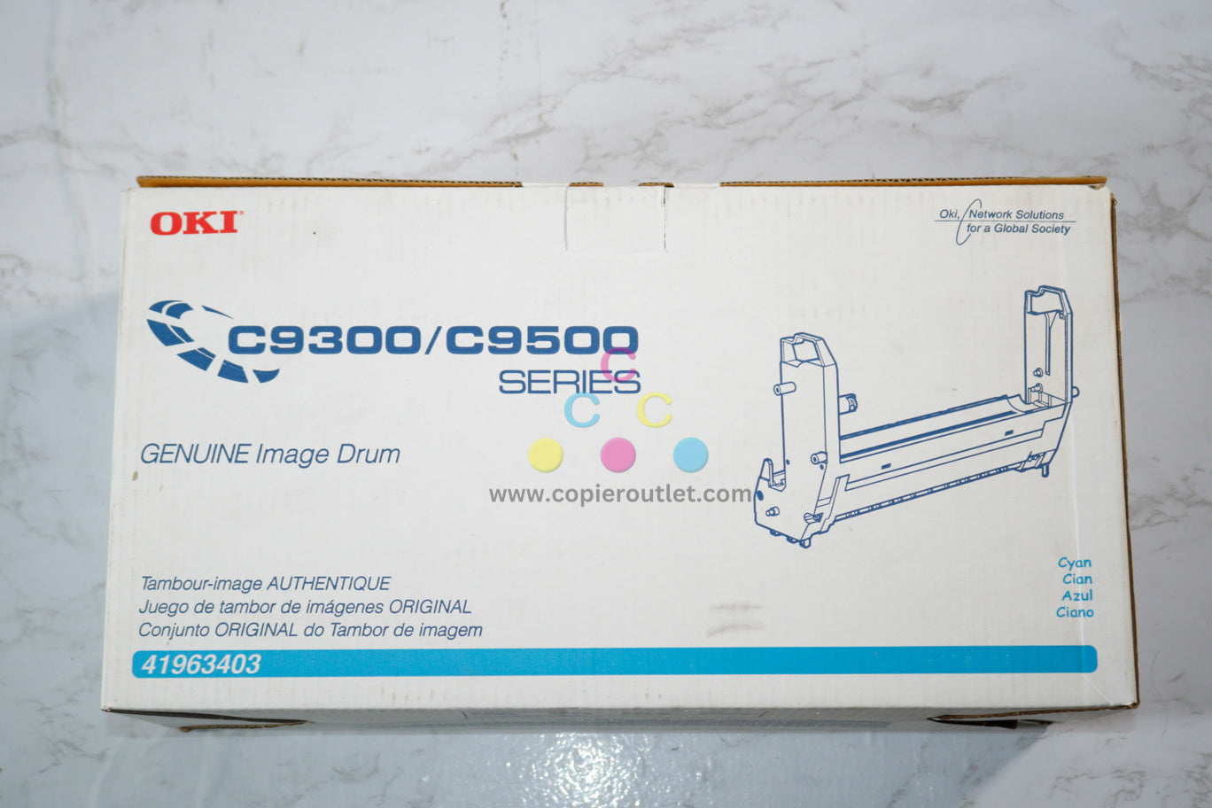 New OEM OKI C9300,C9500 Series Cyan Imaging Drum 41963403, Same Day Ship !