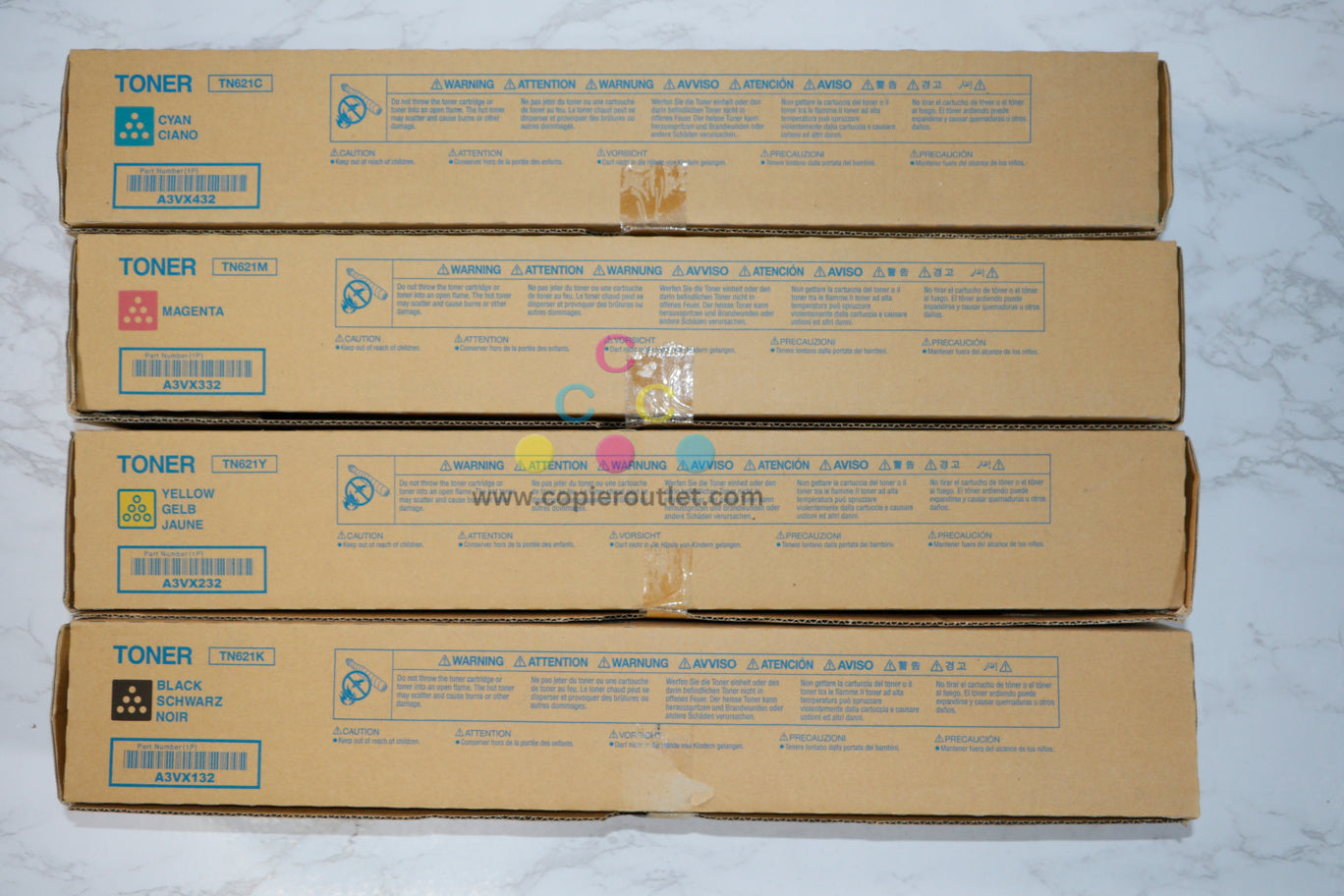 New OEM Konica Minolta BizHub PRESS C71hc,C83hc CMYK Toner Set TN621CMYK