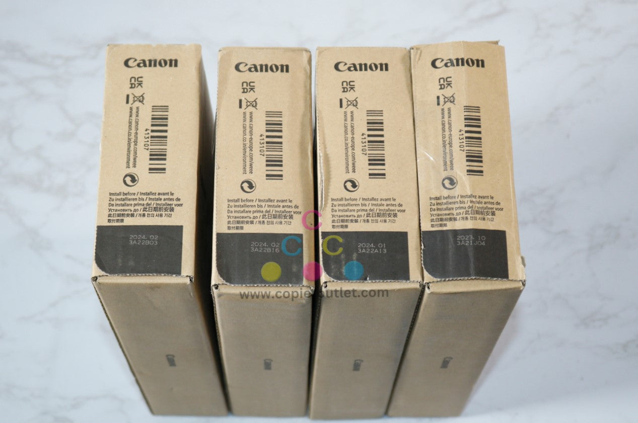 4 OEM Canon iPROGRAF TX-2000,TX-3000,TX-4000 PFI-710 CMYK Ink Tanks (Open Box Black)