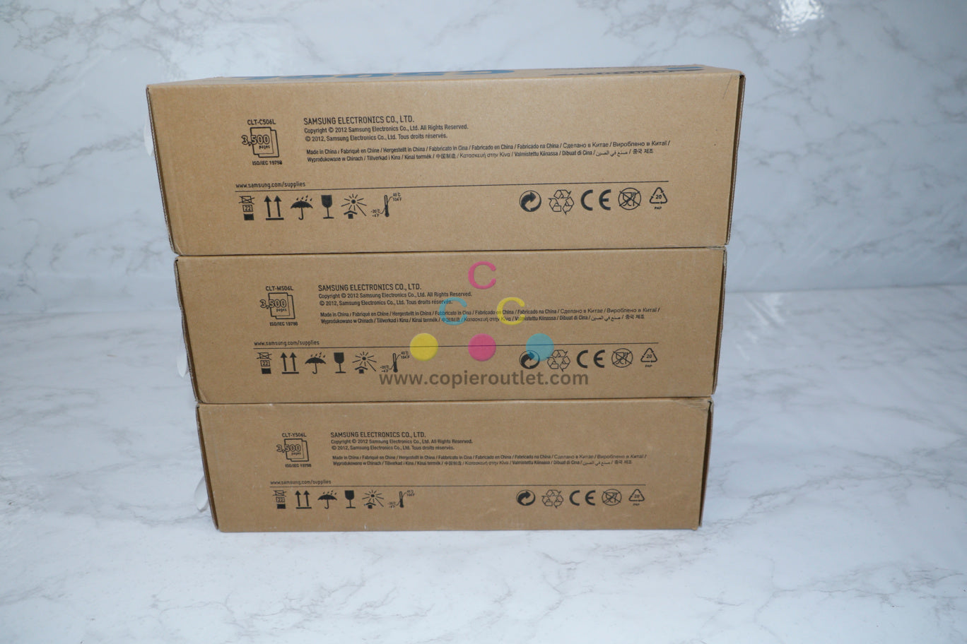 NEW Genuine Samsung CLT-C506L/M506L/Y506L CMY Toner Set For Samsung CLP-680ND, CLX-6260FD, CLX-6260FW Same Day Shipping