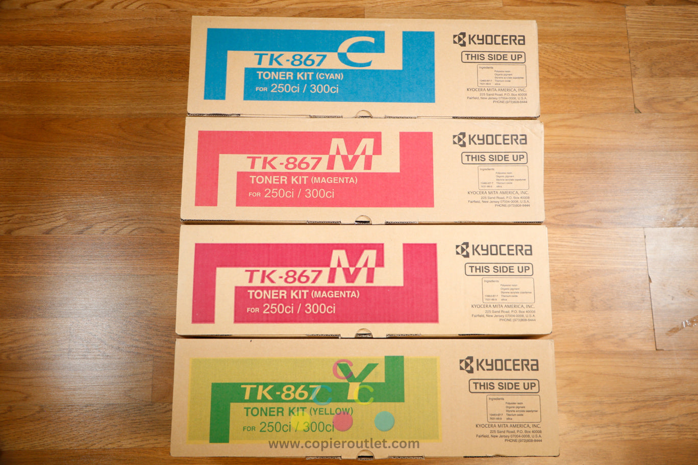 Genuine Kyocera TK-867 Cyan 2 Magenta & Yellow Toner Kits TASKalfa 250ci 300ci !