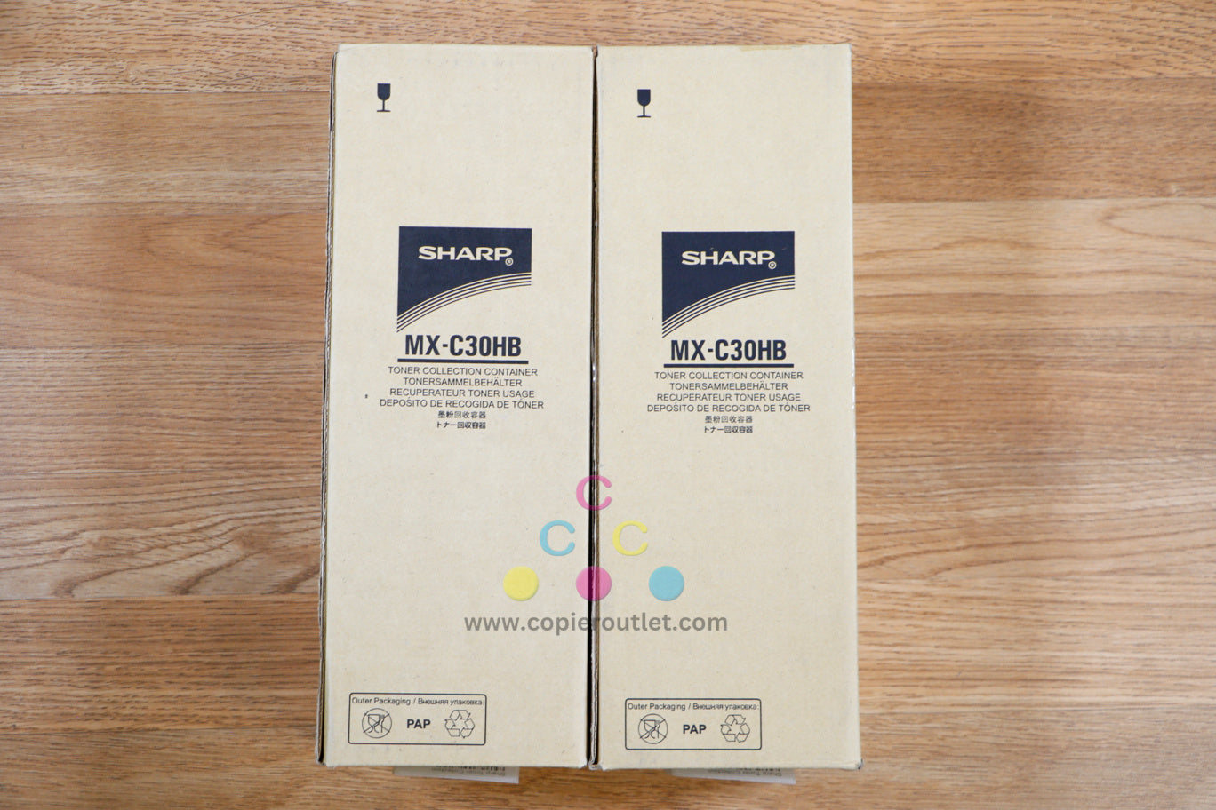 Lot of 2 Sharp MX-C30HB Waste Toner Collection Container MX-C250 MXC300P MXC304W