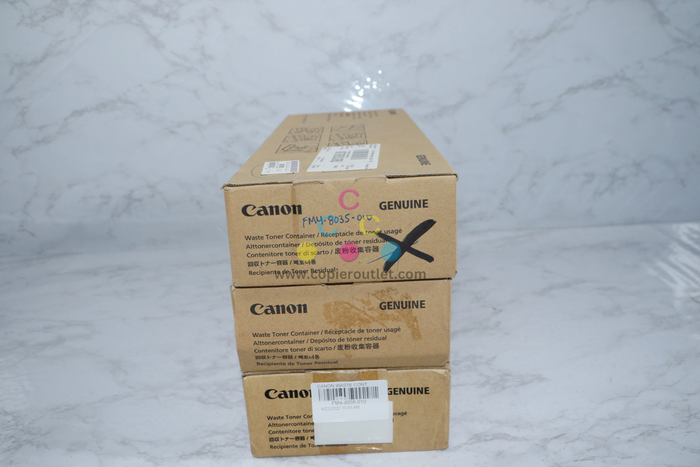 Lot of 3 Genuine Canon FM4-8035-010 Waste Toner Container For iR1740, 1730, 150iF