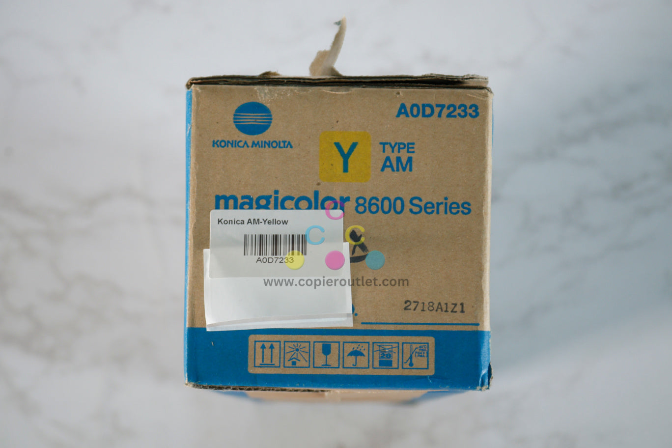 New OEM Konica Minolta magicolor 8600, 8650dn, Yellow Toner Cartridge - A0D7233