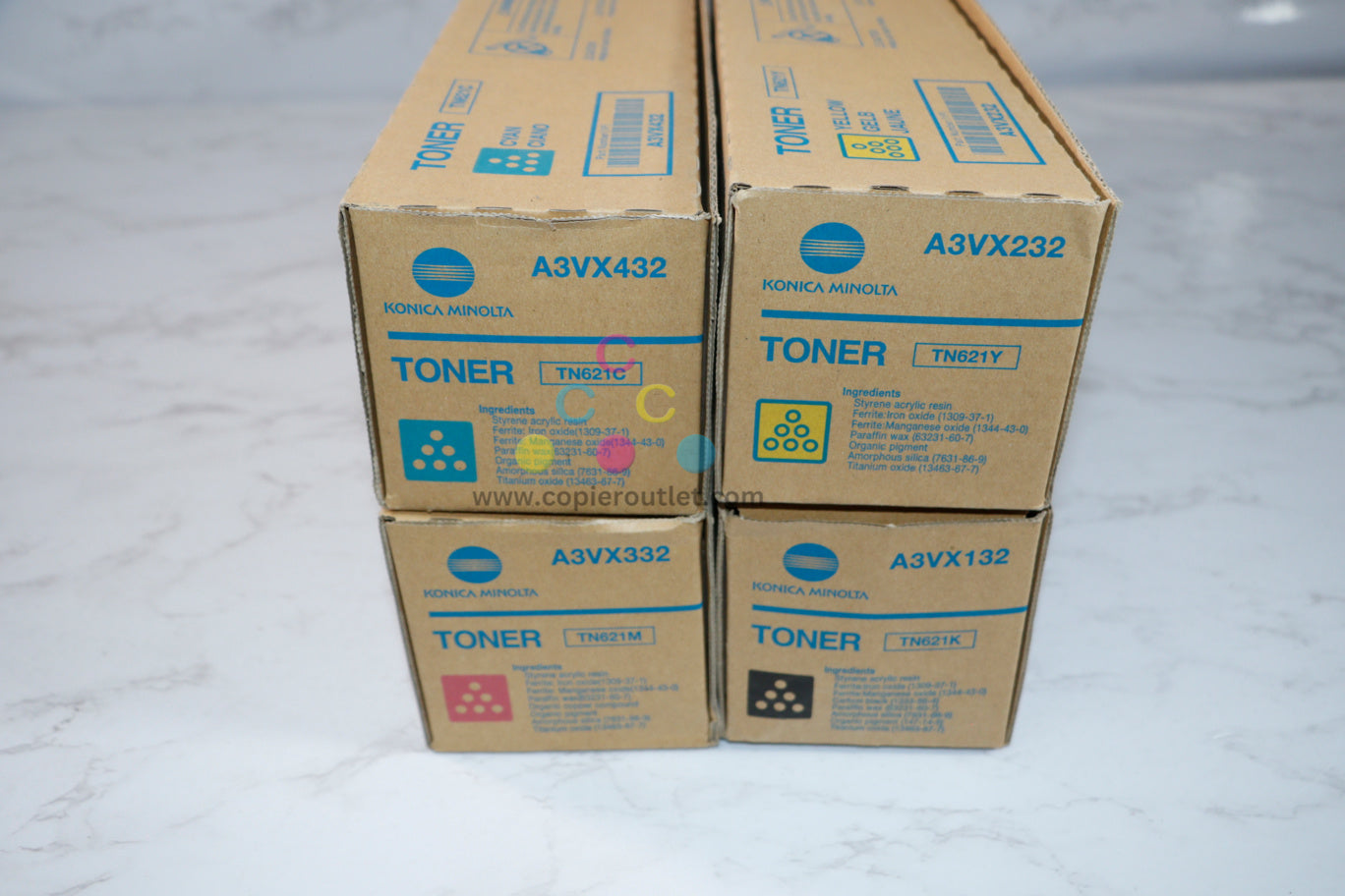 New OEM Konica Minolta BizHub PRESS C71hc,C83hc CMYK Toner Set TN621CMYK