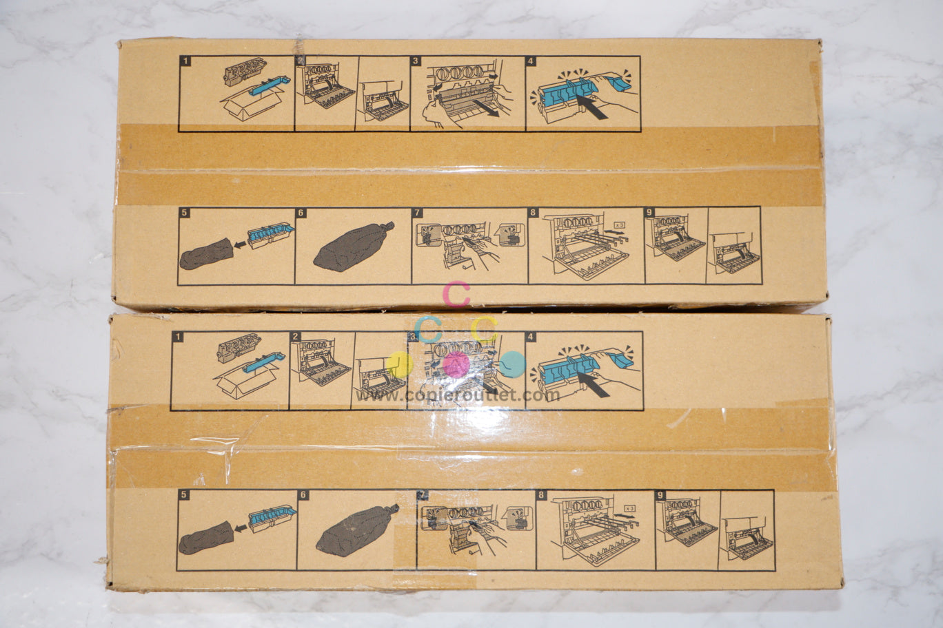 2 Cosmetic OEM Konica BHC554,C454,C364,C284 Waste Toner Box WX-103 / A4NN-0Y2