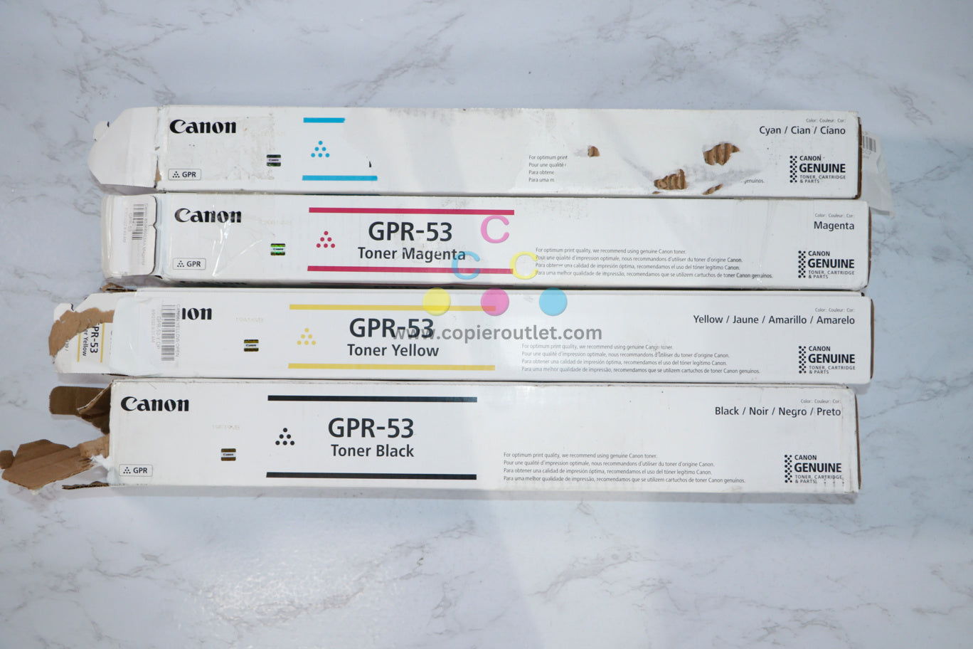 Open OEM Canon iRUNNER C3325,C3330,C3525,3530,C3725 GPR-53 CMYK Toner Set