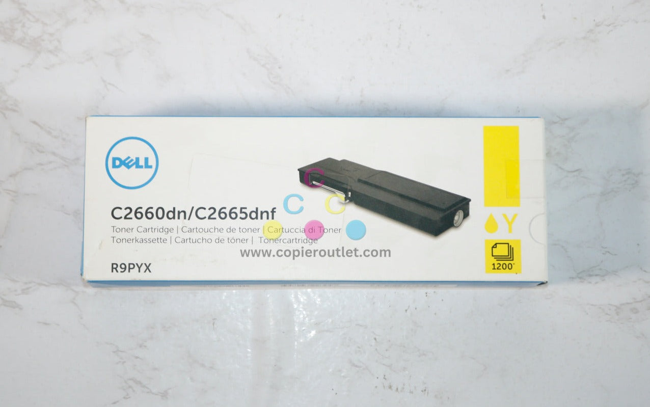 New OEM Dell C2660dn, C2665dnf Yellow Toner Cartridge R9PYX, Same Day Shipping!