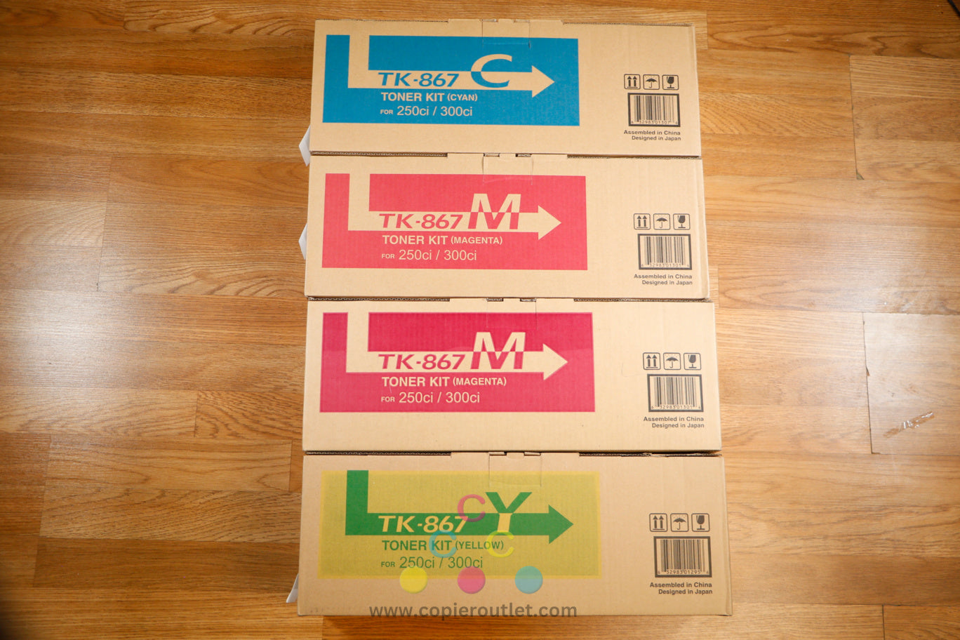 Genuine Kyocera TK-867 Cyan 2 Magenta & Yellow Toner Kits TASKalfa 250ci 300ci !