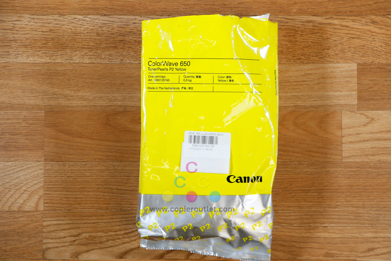 Open Genuine Canon/Oce ColorWave 650 P2 Yellow Toner Pearls 500 Gram 1060125743!