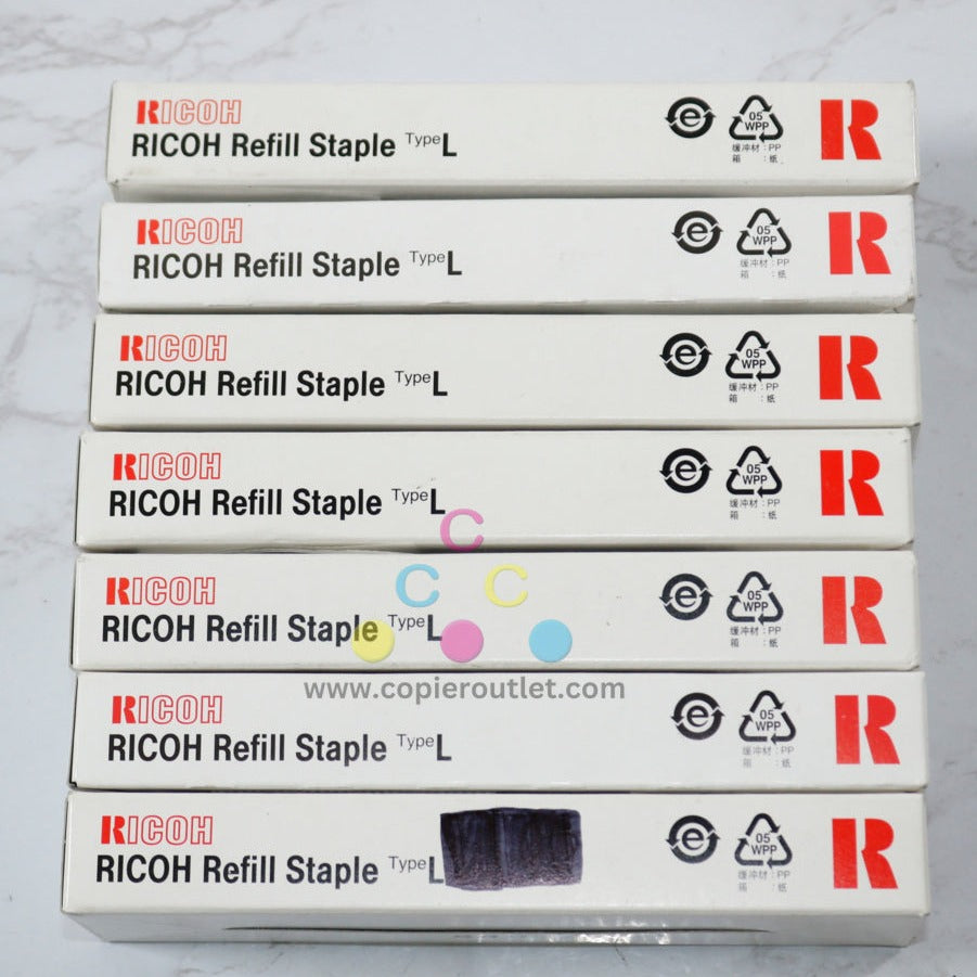 7 New OEM Ricoh SR4000,SR4020,SR4040,SR860 Staples Type L, 411241, N0.181R-AM