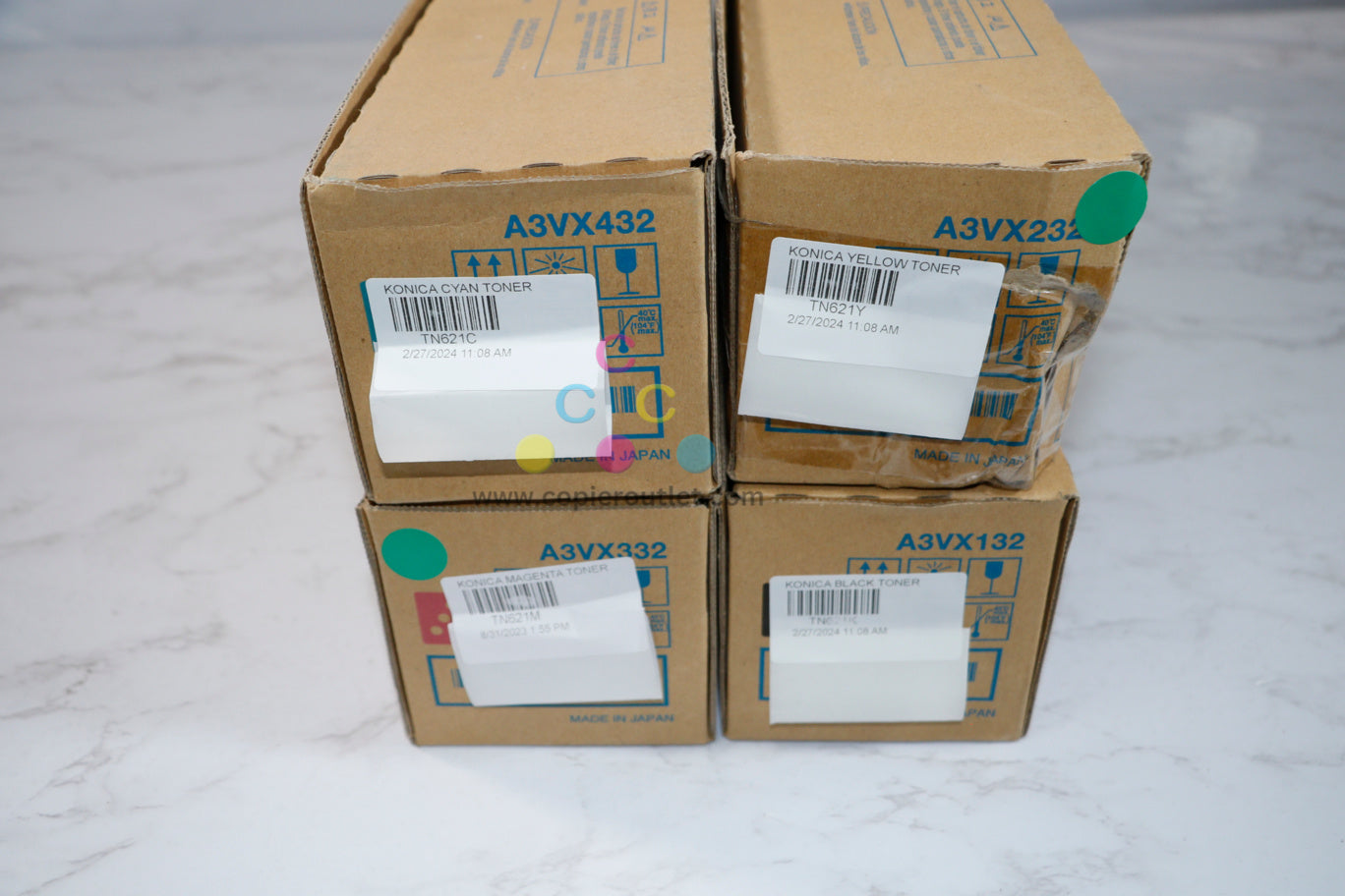 New OEM Konica Minolta BizHub PRESS C71hc,C83hc CMYK Toner Set TN621CMYK