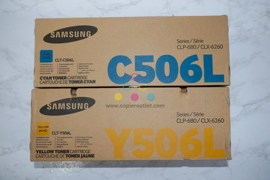 NEW Genuine Samsung CLT-C506L/Y506LToner Set For Samsung CLP-680ND, CLX-6260FD, CLX-6260FW Same Day Shipping