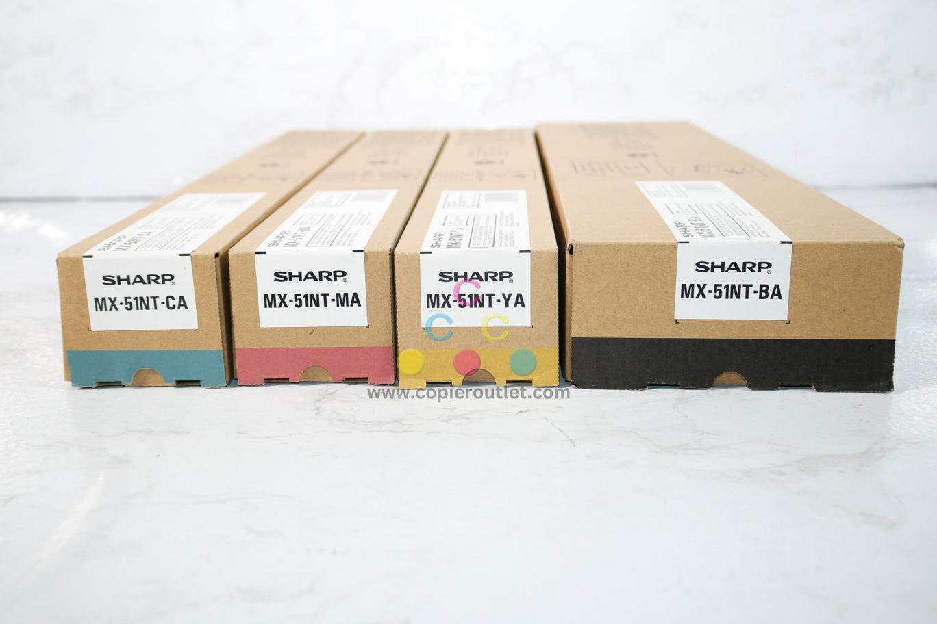 4 New OEM Sharp MX-4140N,MX-4141N,MX-5110N,MX-5110N MX-51NT CMYK Toners