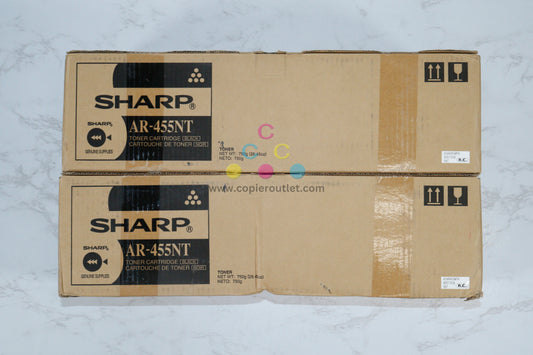 2 Genuine Sharp ARM355N,455N,MX-M350,MX-M450 Black Toners AR-455NT/AR455NT