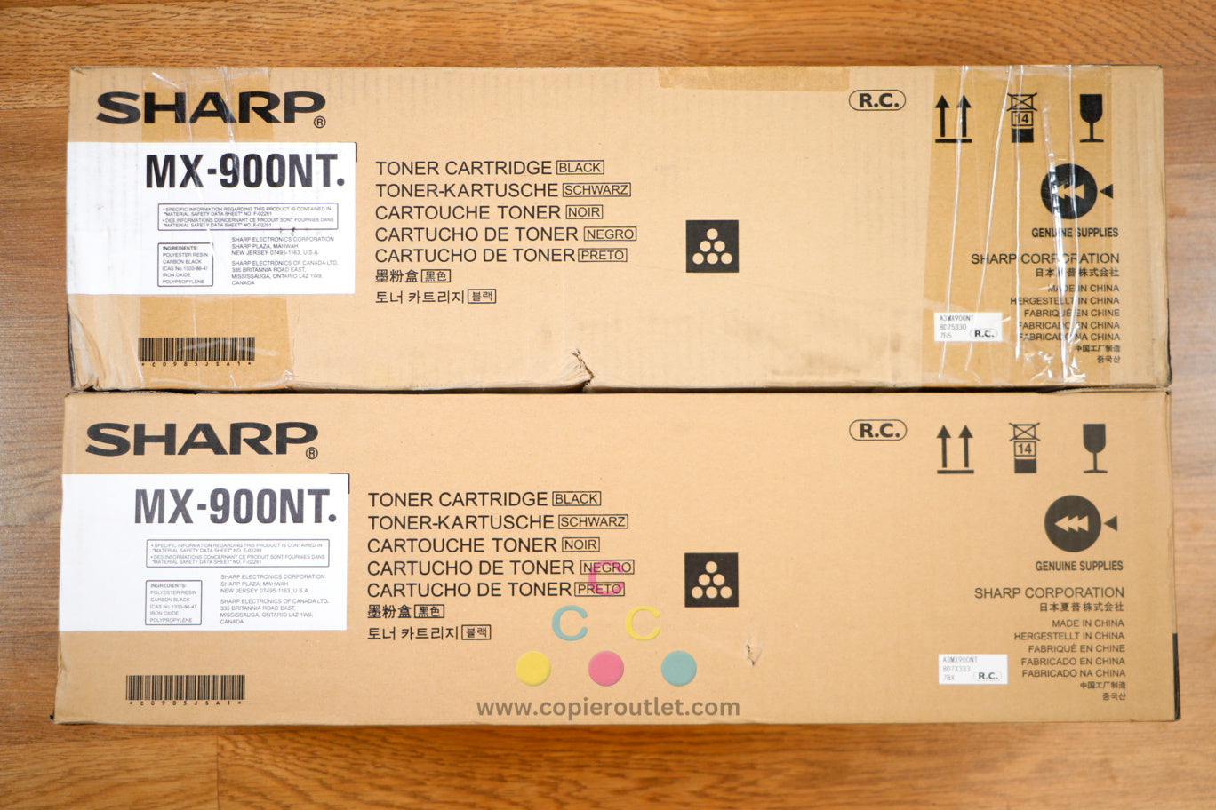 Lot of 2 Genuine Sharp MX-900NT Black Toner Cartridges MX-M1054 MX-M904 MX-M905!