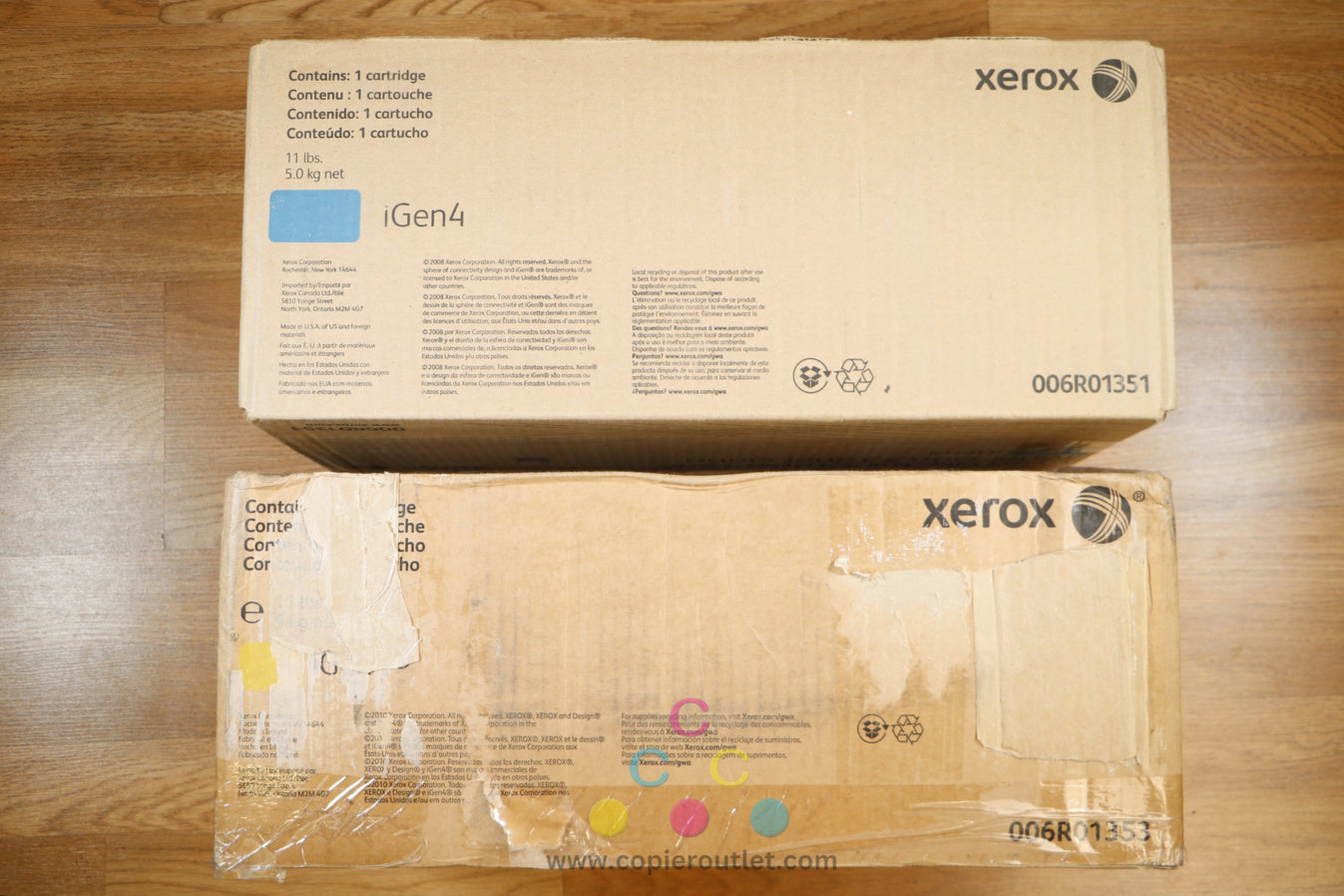 Cosmetic Genuine Xerox 006R01351 006R01353 Cyan Yellow Dry Ink Toner For iGen4 Same Say Ship