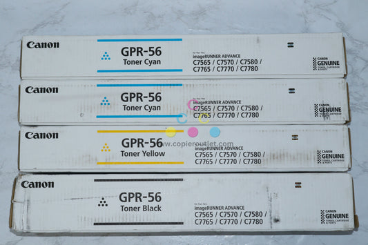 4 Cosmetic OEM Canon iR ADVANCE C7565i,C7570i,C7580i GPR-56 CCYK Toners