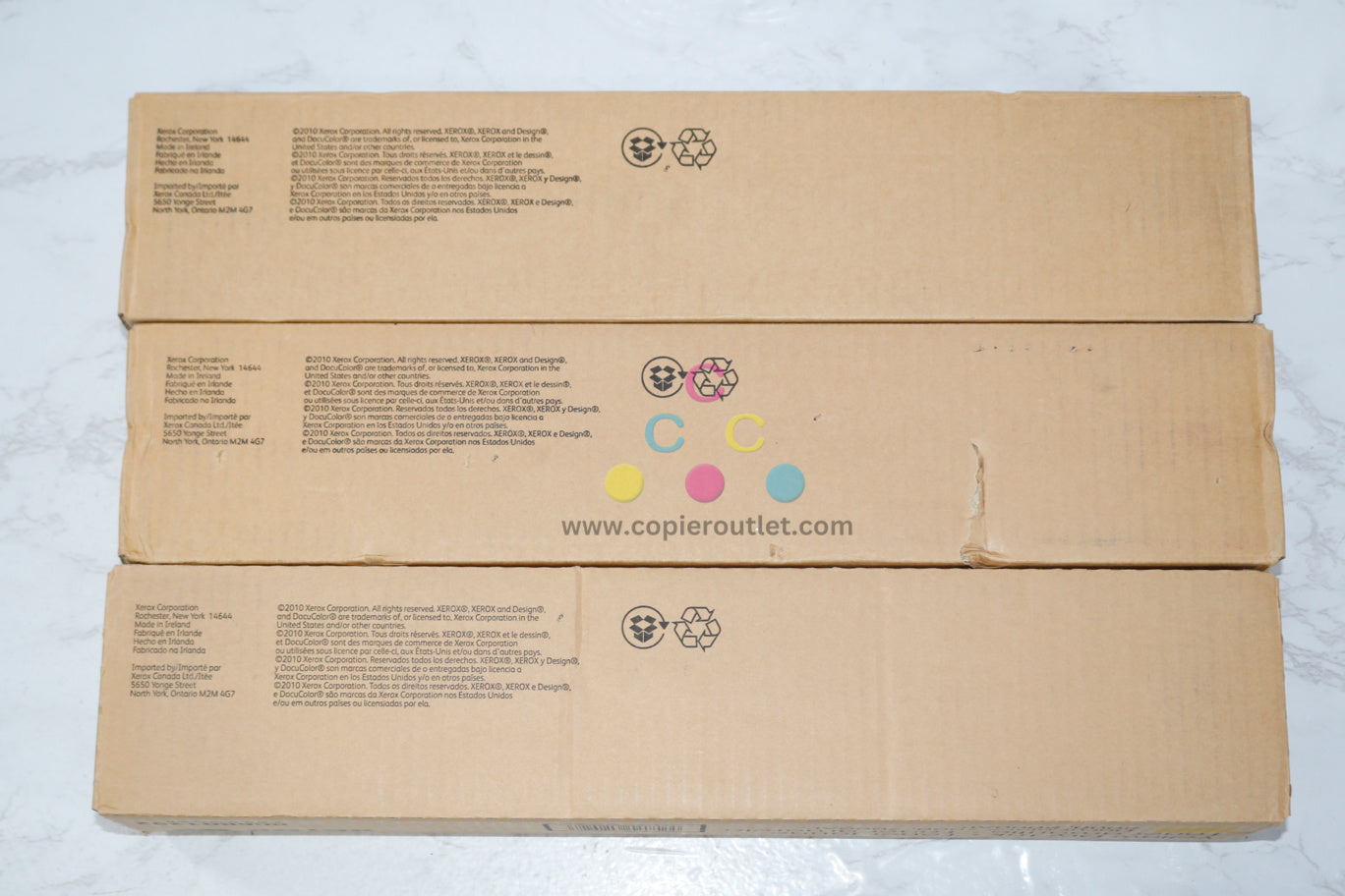 3 New OEM Xerox DocuColor 7000, 8000 CMY Toner Cartridges 006R01200, 1201, 1202