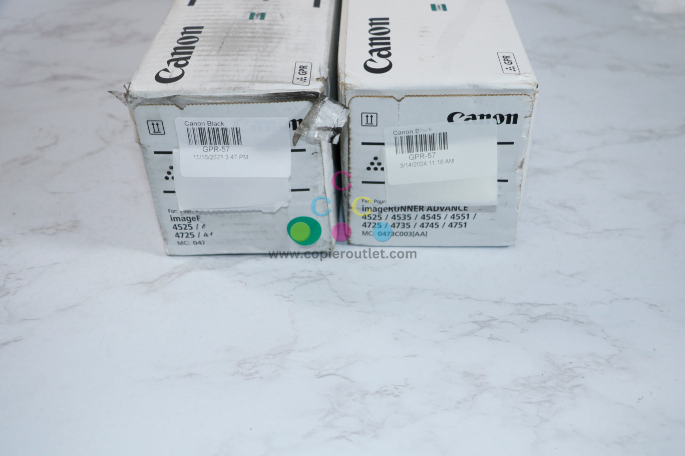 2 New OEM Canon imageRUNNER 4525i III,4535i,4545i Black Toners GPR-57K