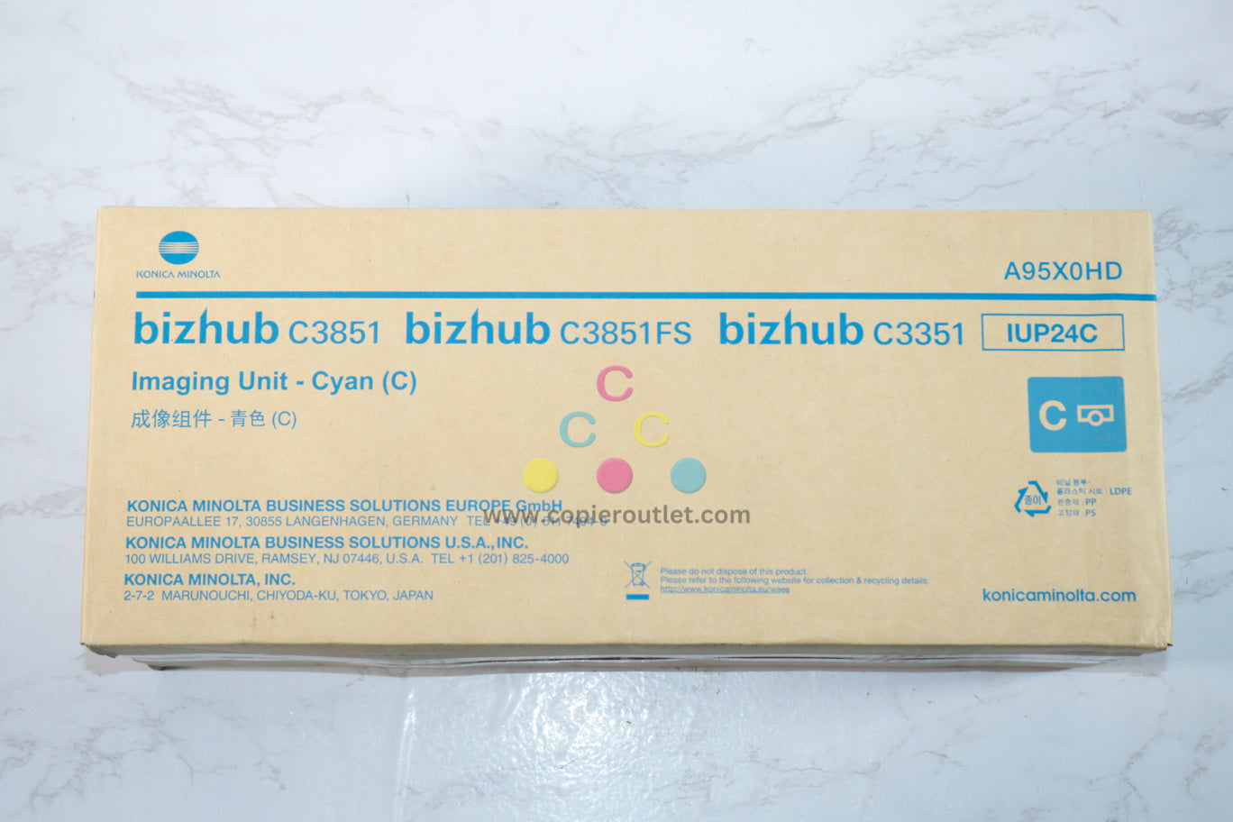 OEM Konica Minolta bizhub C3851,C3851FS,C3351 Cyan Imaging Unit IUP24C (A95X0HD)