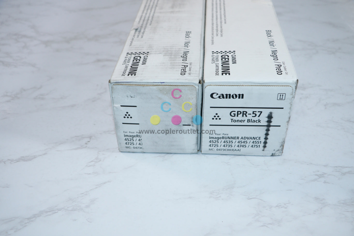 2 New OEM Canon imageRUNNER 4525i III,4535i,4545i Black Toners GPR-57K