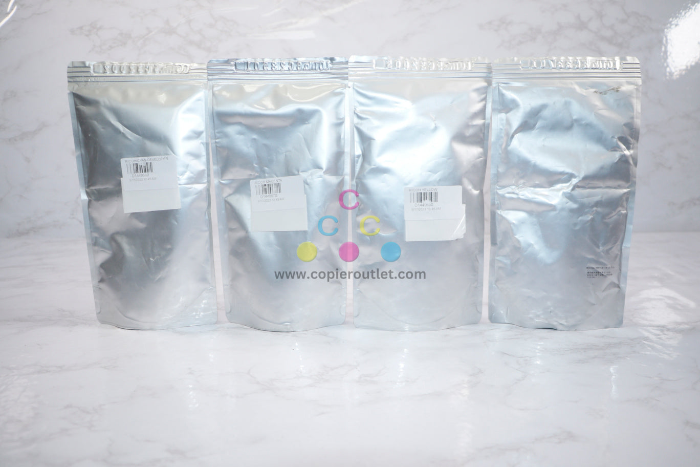 Genuine Ricoh AFMPC3002,C3502,C450,C4502A,C5502, CMYK Developer Set D1449640,60,70,80