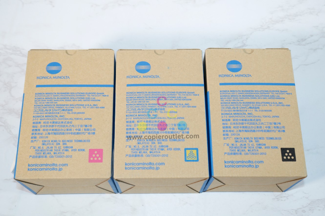 3 OEM Konica bizhub C4000i, C3300i TNP81 MYK Toners AAJW331, AAJW231, AAJW131